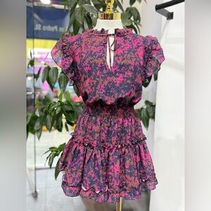 Santorini Flutter Tiered Smocked Dress